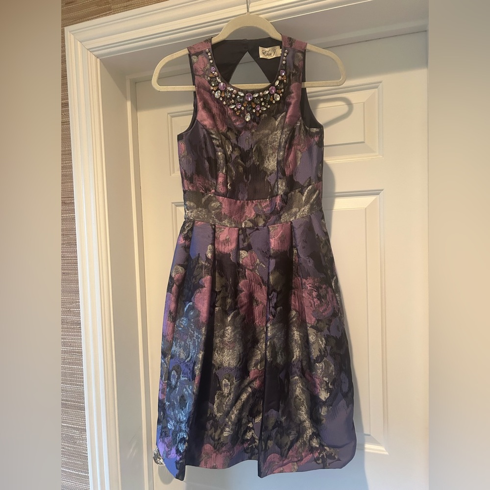 Jeweled Neckline Mother of the Bride Dress
